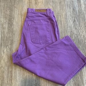 Vintage Bill Blass purple denim capris